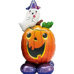 Airloonz Halloween Græskar Folie Ballon, 142 cm