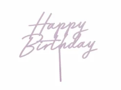 Akryl Kagetopper "Happy Birthday" - Lavendel