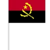Angola Papirflag på Pind, 27 x 20 cm