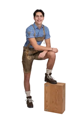 Antik Lysebrune Lederhosen