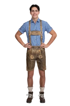 Antik Lysebrune Lederhosen