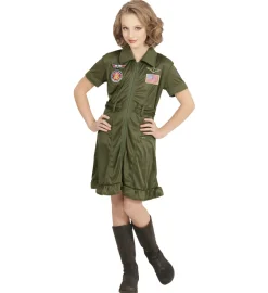 Armygrøn Aviator Kjole,