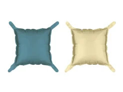 Backdrop Balloner Beige/Blå, Firkantede Ballon-Puder