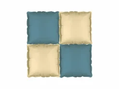 Backdrop Balloner Beige/Blå, Firkantede Ballon-Puder