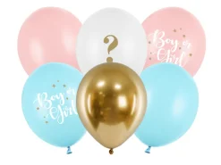 Ballon 30 cm,Boy Or Girl, Mix (6 Stk.)