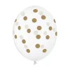 Ballon 30 cm, Dots, Krystal Klar (6 Stk.)