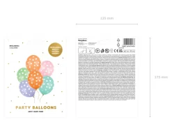 Ballon 30 cm, Dots, Mix (6 Stk.)