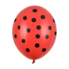 Ballon 30 cm, Dots, Pastel Poppy Rød (6 Stk.)