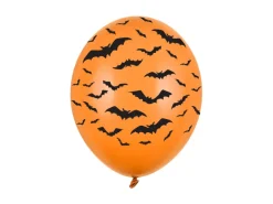 Ballon 30 cm, Flagermus, Pastel Orange (6 Stk.)