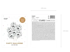 Ballon 30 cm, Fodboldspiller Og Fodbolde, Pastel Pure Hvid (6 Stk.)