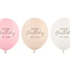 Ballon 30 cm, Happy Birthday, Pink Mix (50 Stk.)