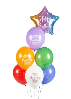 Ballon 30 cm, Happy Birthday To You, Mix (6 Stk.)