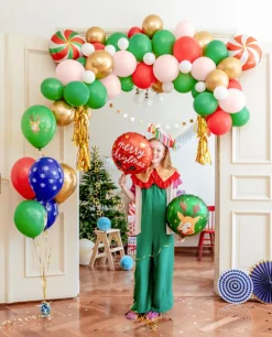 Ballon 30 cm Merry Christmas, Mix (6 Stk.)