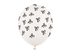 Ballon 30 cm, Sløjfer, Pastel Off-Hvid (50 Stk.)