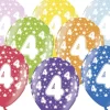 Balloner med tallet 4 (30cm.)