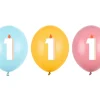Ballon Med Tal 30 cm, 1, Mix (50 Stk.)