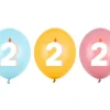 Ballon Med Tal 30 cm, 2, Mix (50 Stk.)