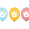 Ballon Med Tal 30 cm, 6, Mix (50 Stk.)