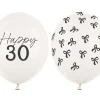 Ballon Med Tal 30 cm, 30, Pastel Off-Hvid (50 Stk.)