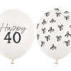 Ballon Med Tal 30 cm, 40, Pastel Off-Hvid (50 Stk.)