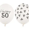 Ballon Med Tal 30 cm, 50, Pastel Off-Hvid (50 Stk.)