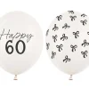 Ballon Med Tal 30 cm, 60, Pastel Off-Hvid (50 Stk.)