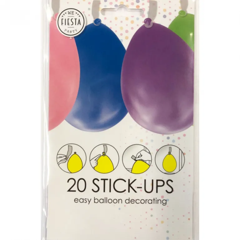 Ballon Stick-ups til Dekorationer, 20 stk.