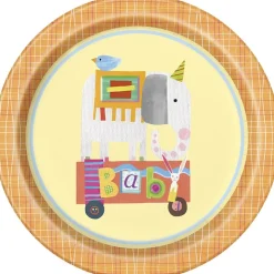 Barnedåb Paptallerkner - Baby Cirkus, 21.9 cm
