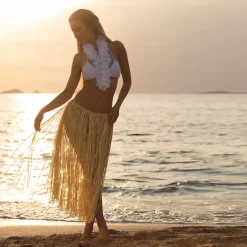 Bastskørt Raffia - Lang Hawaii skørt