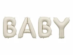 Beige "BABY" Ballon Sæt