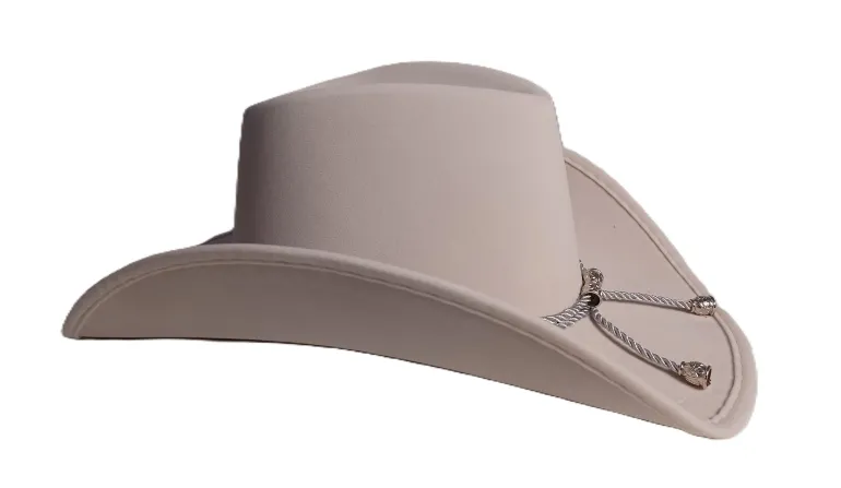 Beige Cowboy Hat i "Ruskind"