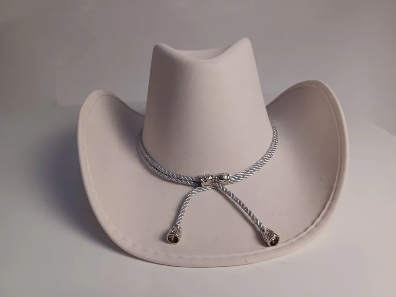 Beige Cowboy Hat i "Ruskind"