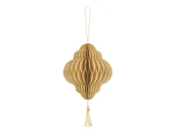 Beige Lanterne Juleornament, 13 x 15 cm