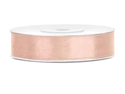 Beige Satinbånd "Light Peach", 12 mm