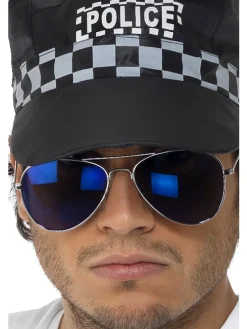 Blå aviator briller