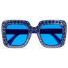 Blå Bling Bling Brille