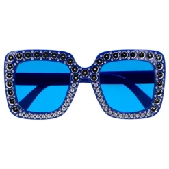 Blå Bling Bling Brille