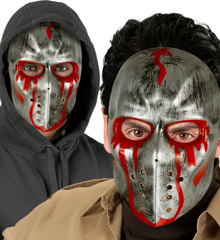 Blodig Hockey Maske i Sølv