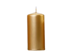Bloklys Metallisk Guld, 12 x 6 cm