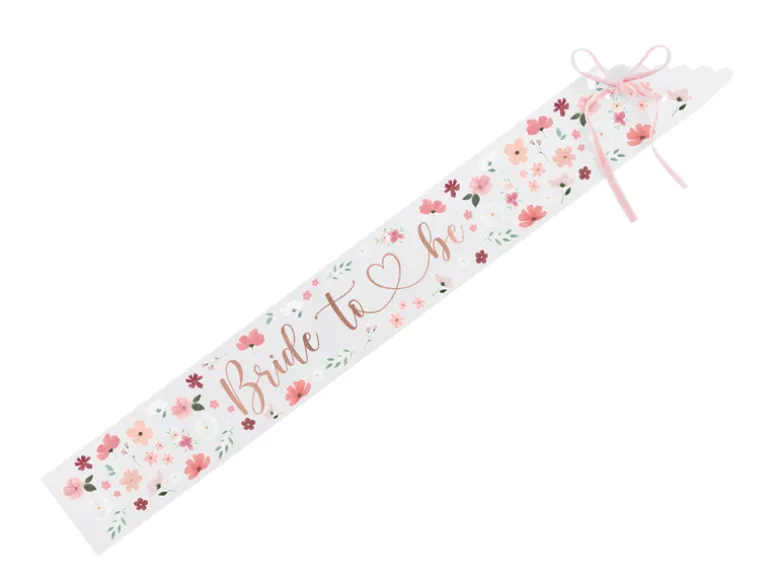 Blomstret "Bride to Be" Sash