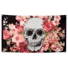 Blomstret Day of the Dead Flagbanner, 150 x 90 cm