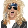 Blond 80'er Rockstjerne Hår, Paryk Kit