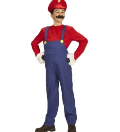 Blå Overalls ála Super Mario Udklædning til Børn