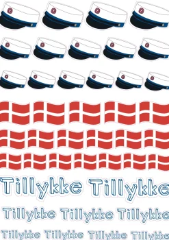 Blå Student Klistermærker