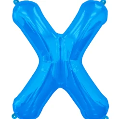 Blåt Folie Bogstav "X"