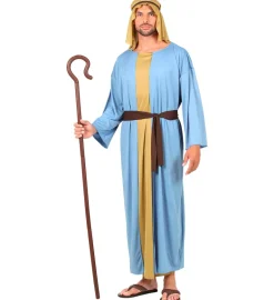 Blåt Hyrde Kostume til Voksne