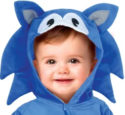 Blåt Pindsvin Baby Kostume – Heldragt med Hætte (12–24 mdr.)