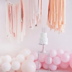 Blush & Rosegold Crepebånd Loftsdekoration