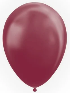 Bordeaux Balloner Naturlatex, Metallic 50 stk.