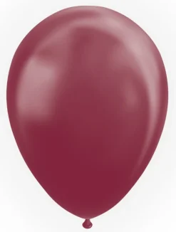 Bordeaux Metallic Latex Balloner 30 cm, 10 stk